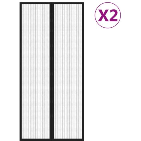 vidaXL Insect Door Curtains 2 pcs with Magnet Blocks Black 210x90 cm (1/5)