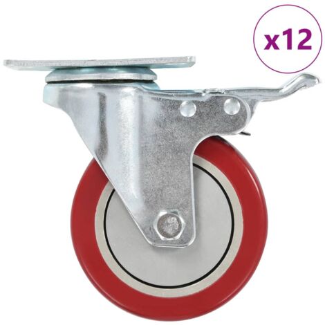 Roulettes pivotantes 12 pcs 100 mm vidaXL