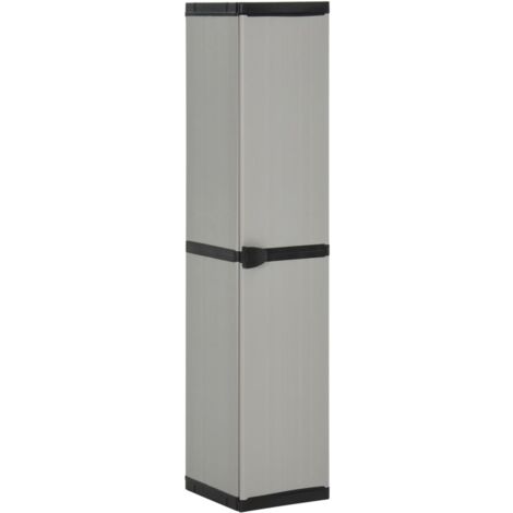 Vidaxl – Armoire de jardin avec 3 étagères en PVC et PP – Dimensions 34x40x168 cm – Design compact pour espaces réduits