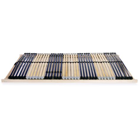 Vidaxl – Sommier à lattes 140 x 200 cm – 42 lattes en bouleau – 7 zones de confort réglables – Cadre en hêtre massif