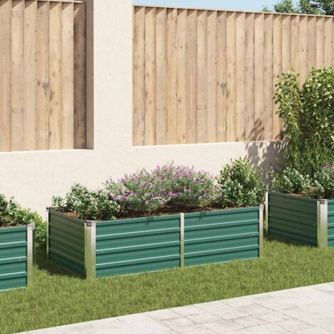 Jardinière 160x80x45 cm Acier galvanisé Vert vidaXL