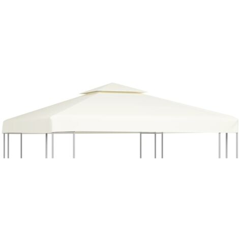 Recouvrement de remplacement d'auvent 310 g/m² 3x3m Blanc crème vidaXL
