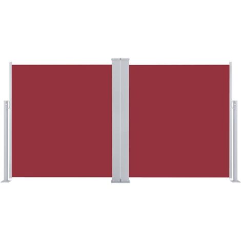 Auvent latéral rétractable 170 x 600 cm Rouge vidaXL