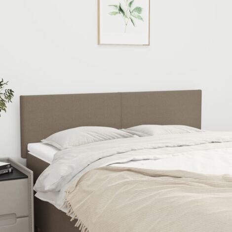 Têtes de lit 2 pcs Taupe 72x5x78/88 cm Tissu vidaXL