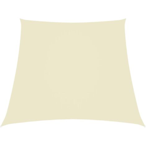Voile de parasol Tissu Oxford trapèze 2/4x3 m Crème vidaXL (1/5)