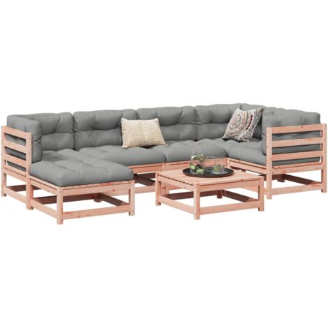 vidaXL Salon de jardin 7 pcs bois massif sapin de douglas (1/5)