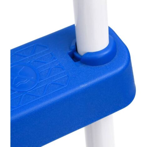 vidaXL Échelle de piscine Bleu et blanc 84 cm Acier
