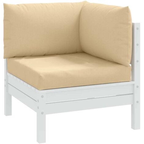 vidaXL Pallet Cushions 3 pcs Melange Beige Fabric