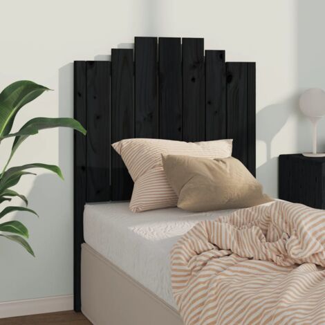 Tête de lit Noir 81x4x110 cm Bois massif de pin vidaXL