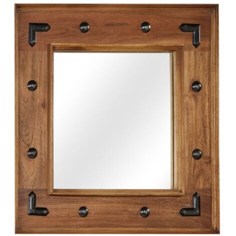 Miroir Bois d'acacia massif 50 x 50 cm vidaXL416175 (1/5)