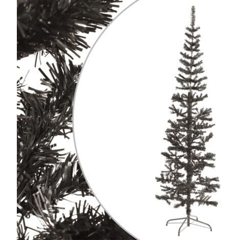 vidaXL Sapin de Noël étroit Noir 240 cm (1/5)