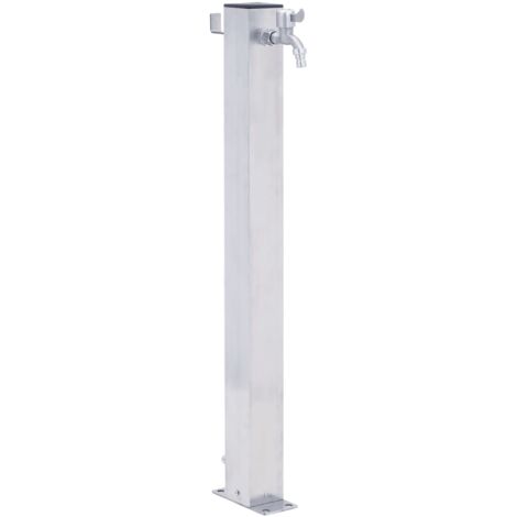 Colonne à eau de jardin 60 cm acier inoxydable carré vidaXL