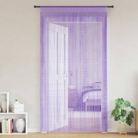 vidaXL Rideaux à fils 2 pcs violet 100x250 cm (1/5)