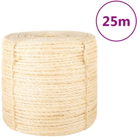 Corde 100 % sisal 6 mm 25 m vidaXL