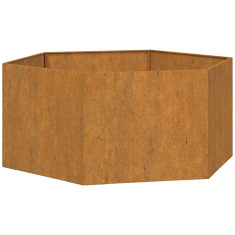 Vidaxl – Jardinière en acier corten 90x90x45 cm – Résistante aux intempéries – Couleur marron patinable – Pour décoration extérieure (1/5)