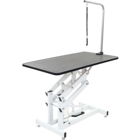 Vidaxl – Table de toilettage ajustable hydraulique pour chiens et chats – Surface antidérapante – Structure en fer revêtu – Hauteur réglable 54-93 cm (1/6)