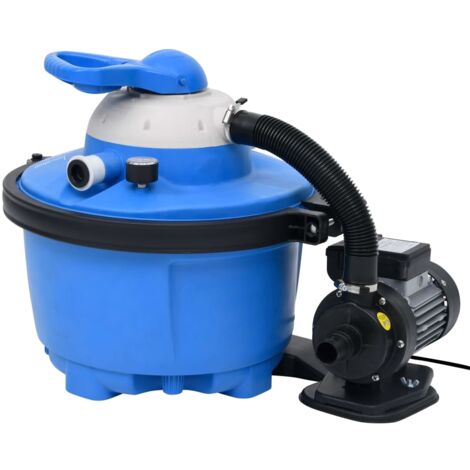 Vidaxl – Filtre à sable 6000 l/h – Volume 25L – Puissance 200W – Dimensions 385x620x432mm – Vanne à 7 voies – Compatible piscines hors sol (1/5)
