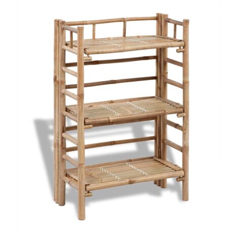 Vidaxl – Étagère à plantes 3 niveaux en bambou – Dimensions 56 x 30 x 85 cm – Support décoratif pour intérieur et extérieur (1/6)