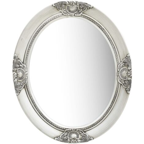 Miroir mural style baroque 50x60 cm Argenté vidaXL