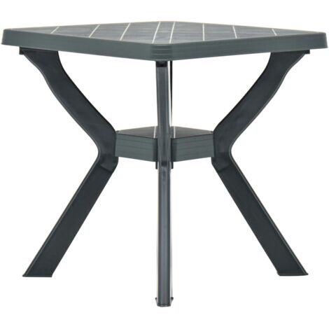 Vidaxl – Table de jardin haute 70x70x72 cm – Plastique vert résistant aux intempéries – Idéale pour patio et terrasse – Support de rangement inclus (1/6)