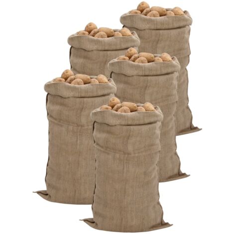 Sacs en jute 5 pcs 65x135 cm 100 % jute 340 g/m² vidaXL