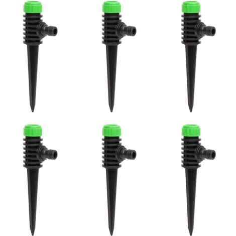 vidaXL Arroseurs rotatifs 6 pcs vert et noir 3x6x19,5 cm ABS et PP (1/5)