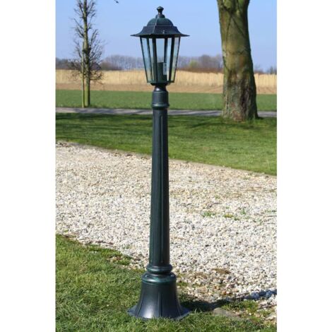 Vidaxl – Lampe de jardin 105 cm – Aluminium et verre – E27, 60W max – IP44 pour éclairage extérieur – Compatible avec ampoules LED