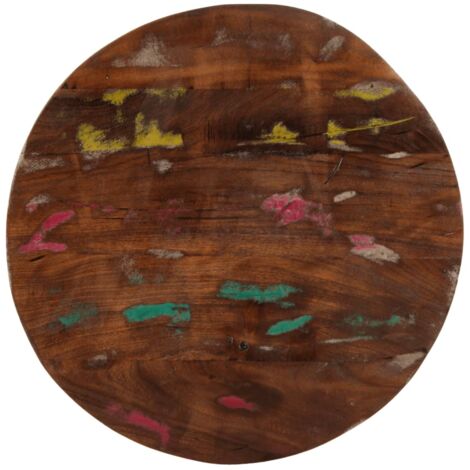vidaXL Dessus de table Ø 60x3,8 cm rond bois massif de récupération