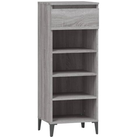 Étagère à chaussures Sonoma gris 40x36x105 cm Bois ingénierie vidaXL (1/5)