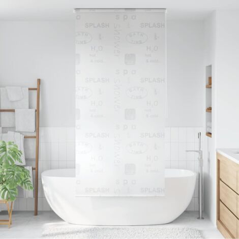 Vidaxl – Store roulant de douche 80x240 cm – Résistant à l'eau – Séchage rapide – Cordon à tirette montable à droite ou à gauche – Accessoires inclus