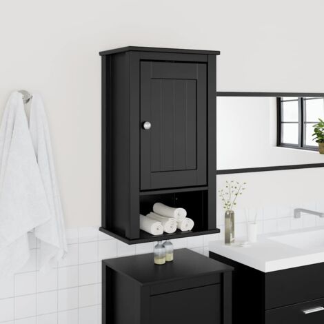 Furniture Limited - Armoire murale de salle de bain BERG noir