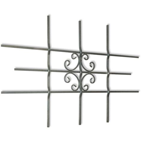 Vidaxl – Grilles de sécurité pour fenêtre 69 x 114 cm – Acier galvanisé – Barres carrées 12 x 12 mm – Installation horizontale ou verticale