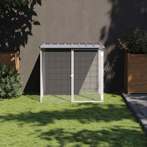 Vidaxl – Cage à poules avec toit en acier galvanisé – Dimensions 103x98x90 cm – Conception grillagée pour ventilation – Accès sécurisé avec porte verrouillable
