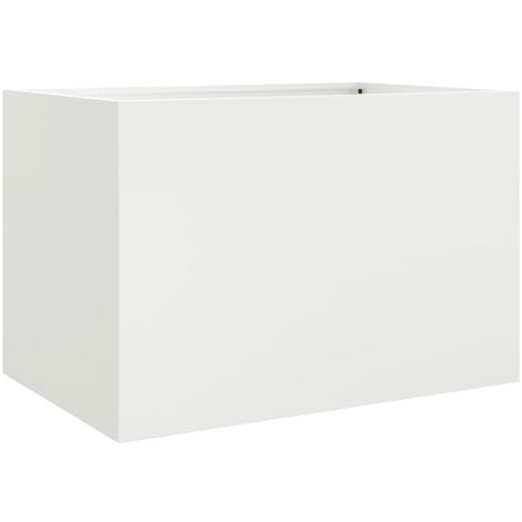 Jardinière blanc 62x47x46 cm acier laminé à froid vidaXL472999