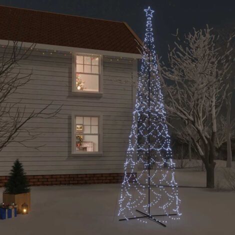 Arbre de Noël cône 3000 LED Blanc froid 230x800 cm vidaXL