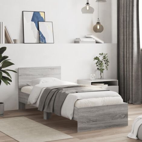 Cadre de lit avec tête de lit sonoma gris 90x200 cm vidaXL38240