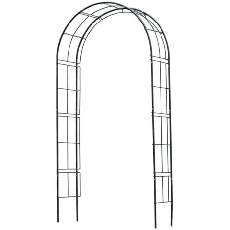 Nature Arche de jardin métal 229x38x113 cm noir