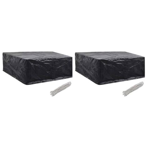 Housses de salon de jardin 2 pcs 10 œillets 260x260x90 cm vidaXL