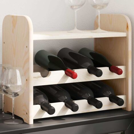 Casier à vin avec panneau supérieur 43x25x37 cm bois pin massif vidaXL