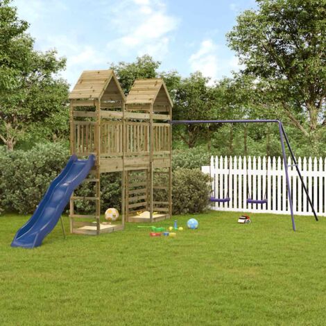 vidaXL Aire de jeux d'extérieur bois de pin imprégné (1/5)