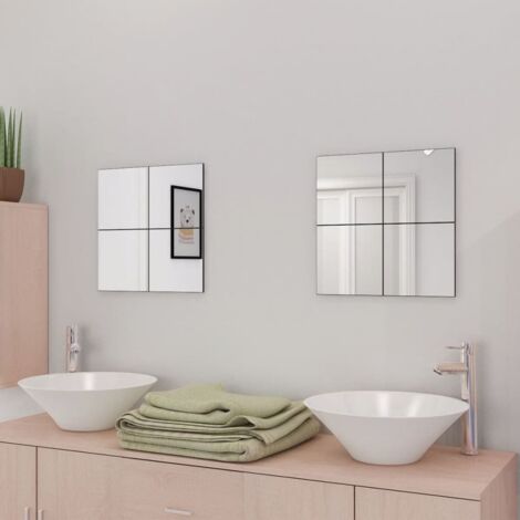 Carreaux de miroir sans cadre 16 pcs 20,5 cm vidaXL