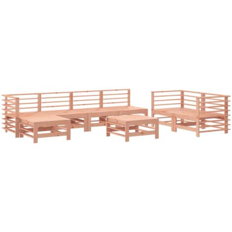 Salon de jardin 8 pcs bois massif douglas vidaXL