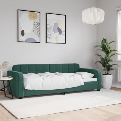 Lit de repos sans matelas vert foncé 80x200 cm velours vidaXL