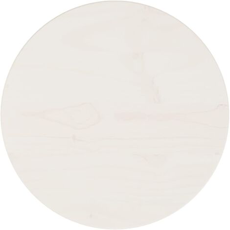 Vidaxl – Dessus de table rond blanc Ø30 cm – Bois de pin massif – Épaisseur 2,5 cm – Facile à nettoyer – Pour tables à manger et basses