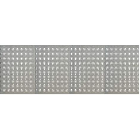 Panneaux à chevilles muraux 4 pcs 40x58 cm Acier vidaXL