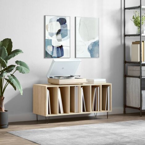 vidaXL Armoire à disques chêne sonoma 100x38x48 cm bois