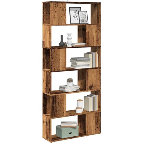 Bibliothèque/Séparateur de pièce vieux bois 80x24x186 cm vidaXL