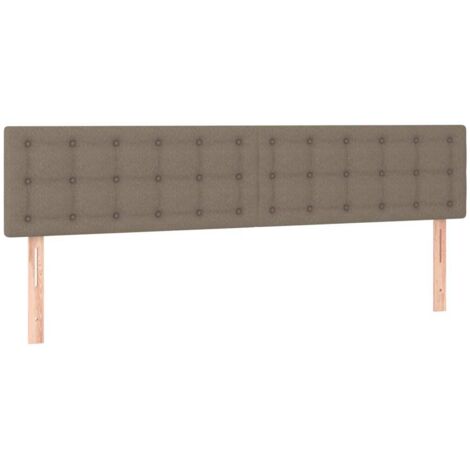 Têtes de lit 2 pcs Taupe 90x5x78/88 cm Tissu vidaXL