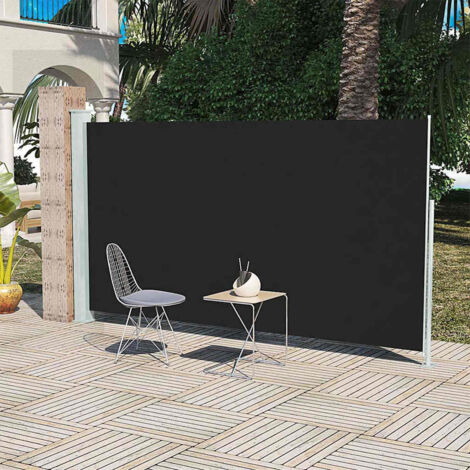 Vidaxl – Auvent latéral de patio 160x300 cm – Écran en polyester résistant aux UV – Support en acier – Enroulement automatique