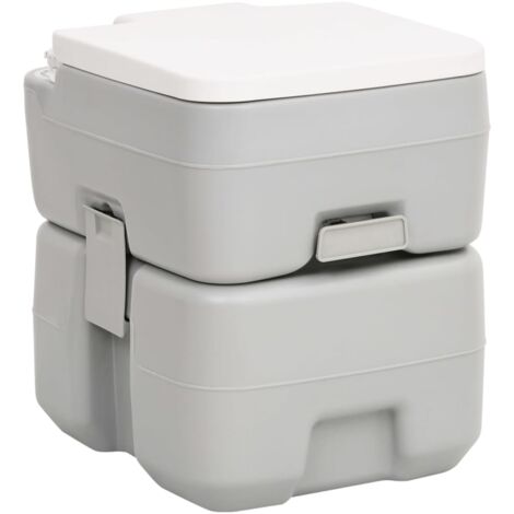 ECD Germany Toilette de Camping Portable 5L avec Porte-Papier et Seau